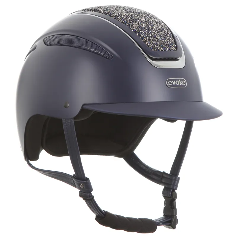 Callisto Classic Peak Navy/Navy Crystal Riding Hat-2